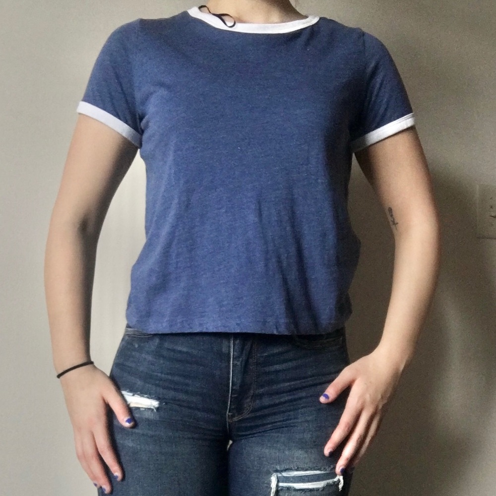 H&M Blue Divided Basic Tee - Picture 3 of 5